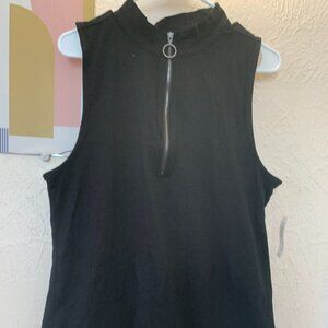 Torrid Black Zip Mock Neck Sleeveless Top – Size 2X (NWT)
